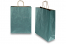 Sacchetti di carta con manici intrecciati - blu petrolio metallizzato, 320 x 120 x 410 mm, 100 grammi | Paesedellebuste.it