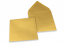 Buste colorate per biglietti d'auguri - oro metallizzato, 155 x 155 mm | Paesedellebuste.it
