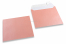 Buste colorate madreperla rosa confetto - 155 x 155 mm | Paesedellebuste.it