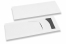 Buste portaposate bianco con incisione + grigio scuro tovagliolo di carta | Paesedellebuste.it
