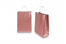 Sacchetti di carta con manici intrecciati - rosa metallizzato, 220 x 100 x 310 mm, 90 grammi | Paesedellebuste.it