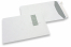 Buste con finestra, bianco, 229 x 324 mm (C4), finestra a sinistra 40 x 110 mm, posizione della finestra 20 mm dal sinistra e 60 mm dal lato superiore, 120 grammi, chiusura a lembo autoadesivo, peso circa 20 g cad. | Paesedellebuste.it