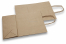 Sacchetti di carta con manici intrecciati - marrone rigata, 220 x 100 x 310 mm, 90 grammi | Paesedellebuste.it
