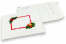 Buste imbottite bianche con stampa natalizia - cornice natalizia | Paesedellebuste.it