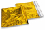 Buste metallizzate colorate oro olografico - 165 x 165 mm | Paesedellebuste.it