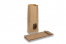 Sacchetti in carta con fondo quadro marrone - 105 x 65 x 298 mm con finestra, 500 ml | Paesedellebuste.it