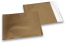 Buste metallizzate colorate opache bronzo - 165 x 165 mm | Paesedellebuste.it