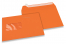 Buste colorate con finestra - Arancione, 162 x 229 mm (A5), Finestra a sinistra, formato finestra 45 x 90 mm, posizione finestra 20 mm da sinistra / 60 mm da sotto, lembo autoadesivo, carta da 120 grammi. | Paesedellebuste.it