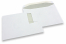 Buste con finestra, bianco, 229 x 324 mm (C4), finestra a sinistra 40 x 110 mm, posizione della finestra 20 mm dal sinistra e 60 mm dal lato superiore, 120 grammi, chiusura gommata lato lungo, peso circa 20 g cad. | Paesedellebuste.it