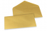 Buste colorate per biglietti d'auguri - oro metallizzato, 110 x 220 mm | Paesedellebuste.it