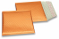 Buste imbottite metallizzate ECO - arancione 165 x 165 mm | Paesedellebuste.it