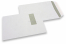 Buste con finestra, bianco, 229 x 324 mm (C4), finestra a sinistra 40 x 110 mm, posizione della finestra 20 mm dal sinistra e 60 mm dal lato superiore, 120 grammi, chiusura gommata, peso circa 20 g cad. | Paesedellebuste.it