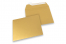 Buste di carta colorate - Oro metallizzato, 160 x 160 mm | Paesedellebuste.it