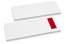 Buste portaposate bianco senza incisione + rosso tovagliolo di carta | Paesedellebuste.it