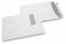Buste con finestra, bianco, 220 x 312 mm (EA4), finestra a sinistra 40 x 110 mm, posizione della finestra 20 mm dal sinistra e 50 mm dal lato superiore, 120 grammi, chiusura a lembo autoadesivo, peso circa 18 g cad. | Paesedellebuste.it
