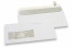Buste per stampanti laser, 110 x 220 mm (DL), finestra a sinistra 40 x 110 mm, posizione della finestra 15 mm dal sinistra e 20 mm dal lato inferiore | Paesedellebuste.it