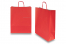 Sacchetti di carta con manici intrecciati - rosso intenso, 320 x 120 x 410 mm, 100 grammi | Paesedellebuste.it