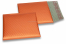 Buste imbottite metallizzate opache ECO - arancione 165 x 165 mm | Paesedellebuste.it