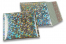 Buste imbottite metallizzate ECO - argento olografico 165 x 165 mm | Paesedellebuste.it