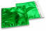 Buste metallizzate colorate verde olografico - 220 x 220 mm | Paesedellebuste.it