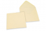 Buste colorate per biglietti d'auguri - bianco avorio, 155 x 155 mm | Paesedellebuste.it