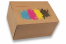 La scatola di cartone a montaggio rapido - esempio con logo su lato anteriore | Paesedellebuste.it