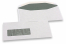Buste con finestra, bianco, 114 x 229 mm (C5/6), finestra a sinistra 40 x 110 mm, posizione della finestra 20 mm dal sinistra e 24 mm dal fondo, 80 grammi, chiusura gommata | Paesedellebuste.it