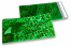 Buste metallizzate colorate verde olografico - 114 x 229 mm | Paesedellebuste.it