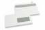 Buste per stampanti laser, 110 x 220 mm (DL), finestra a destra 40 x 110 mm, posizione della finestra 15 mm dal destra e 20 mm dal lato inferiore | Paesedellebuste.it