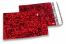 Buste metallizzate colorate rosso olografico - 114 x 162 mm | Paesedellebuste.it
