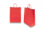 Sacchetti di carta con manici intrecciati - rosso intenso, 260 x 120 x 350 mm, 90 grammi | Paesedellebuste.it