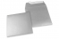 Buste di carta colorate - Argento metallizzato, 160 x 160 mm | Paesedellebuste.it