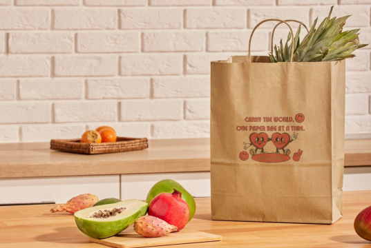 Sacchetti di carta con manici intrecciati | Paesedellebuste.it