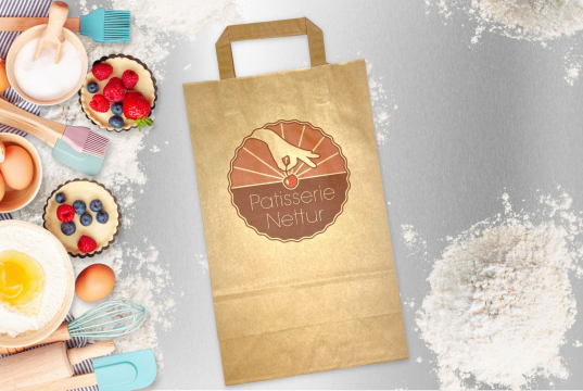 Sacchetti di carta con manici piatti | Paesedellebuste.it