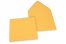 Buste colorate per biglietti d'auguri - giallo oro, 155 x 155 mm | Paesedellebuste.it