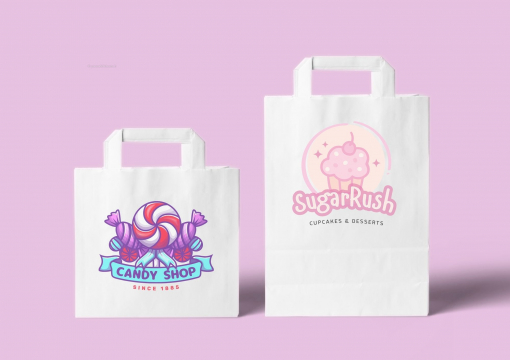 Sacchetti di carta con manici piatti | Paesedellebuste.it