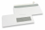 Buste con finestra, bianco, 114 x 229 mm (C5/6), finestra a destra 40 x 110 mm, posizione della finestra 15 mm dal destra e 24 mm dal fondo, 90 grammi, chiusura a lembo autoadesivo | Paesedellebuste.it