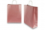 Sacchetti di carta con manici intrecciati - rosa metallizzato, 320 x 120 x 410 mm, 100 grammi | Paesedellebuste.it