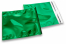 Buste metallizzate colorate verde - 220 x 220 mm | Paesedellebuste.it