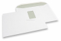 Buste standard con finestra, 229 x 324 mm, 100 grs., finestra a sinistra 55 x 90 mm, posizione della finestra 20 mm dal sinistra e 60 mm dal lato superiore, chiusura gommata