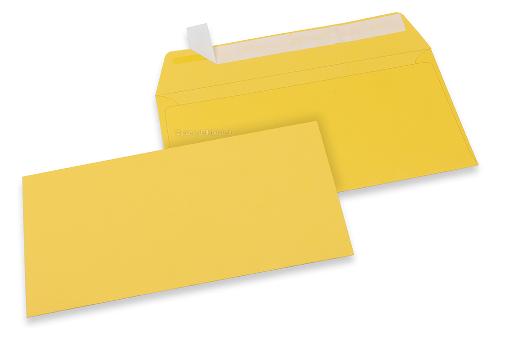 Buste di carta colorate - Giallo buttercup, 110 x 220 mm