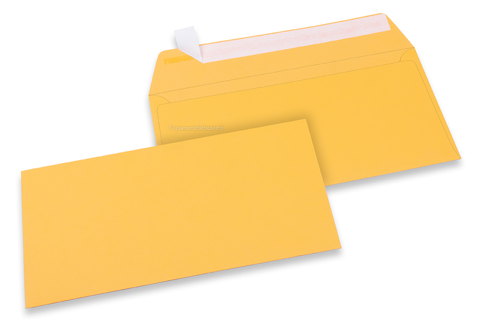 Buste di carta colorate - Giallo oro, 110 x 220 mm
