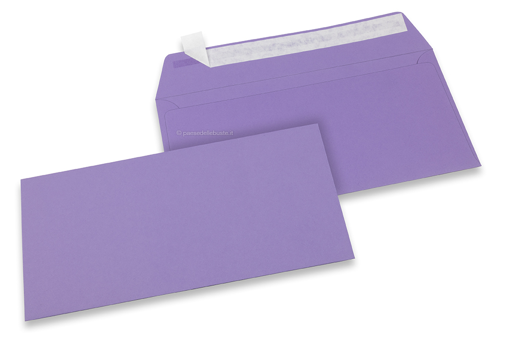 Buste di carta colorate - Viola, 110 x 220 mm 
