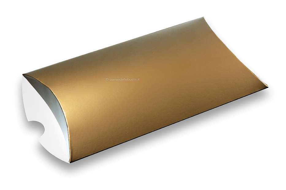 Scatole a cuscino colorate oro