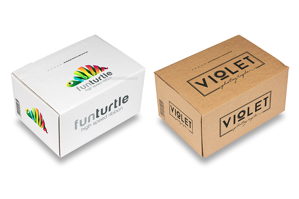 La scatola di cartone a montaggio rapido - esempio con stampa