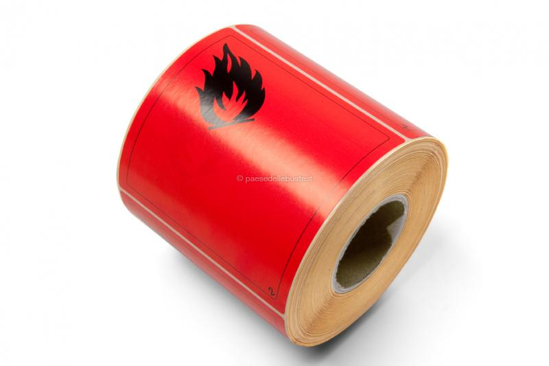 Etichette adesive di avvertenza - Altamente infiammabile