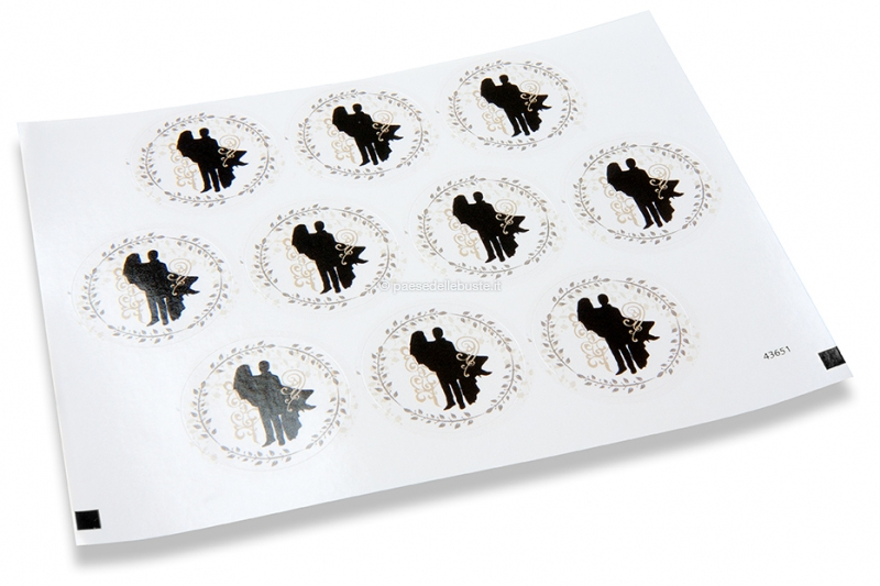 Sigilli per matrimonio - uomo abbraccia donna