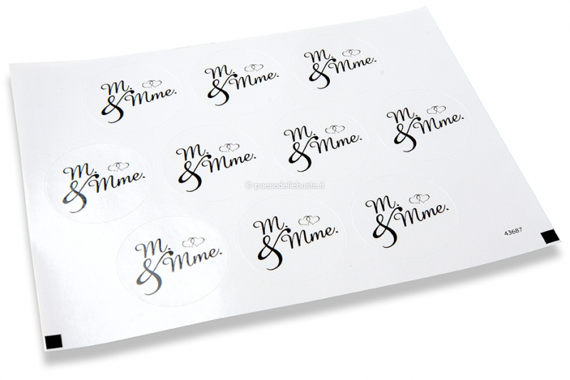 Sigilli per matrimonio - M. & Mme. nero