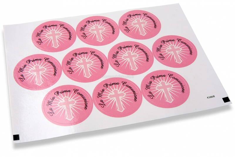 Sigilli per comunione - la mia prima comunione croce rosa