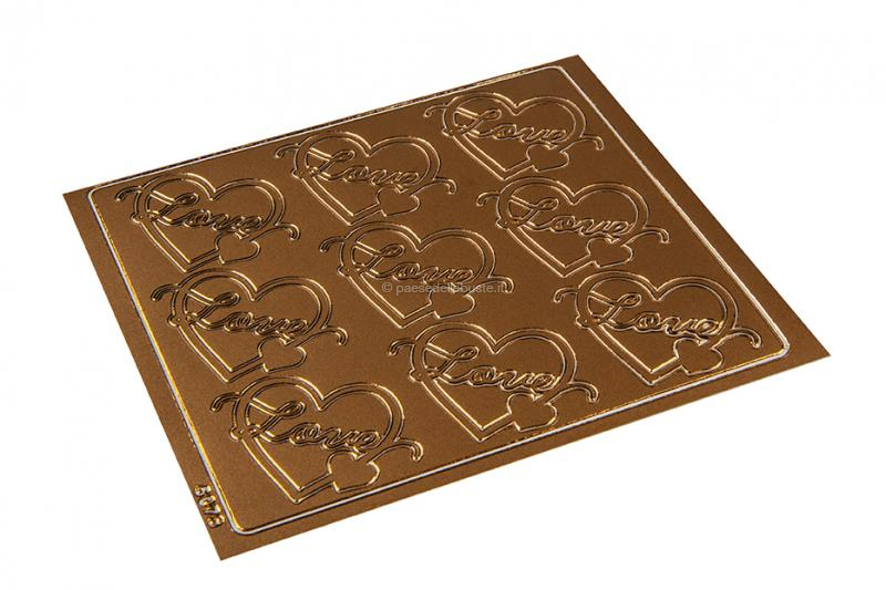 Etichette decorative con tema love - bronzo